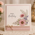 Flower Corner Clear Stamps, Scrapbooking Card Making (4x4 inch)
