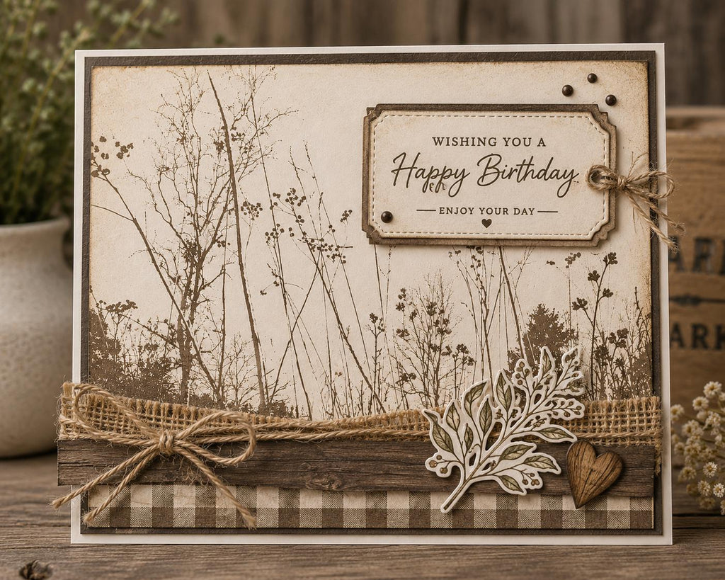 Wildflower Branch Clear Stamp | Floral Silhouette Transparent Silicone Stamp for Card Making, Scrapbooking & Journaling