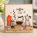 Coffee Cups Clear Stamps, Scrapbooking Stamp Sheet