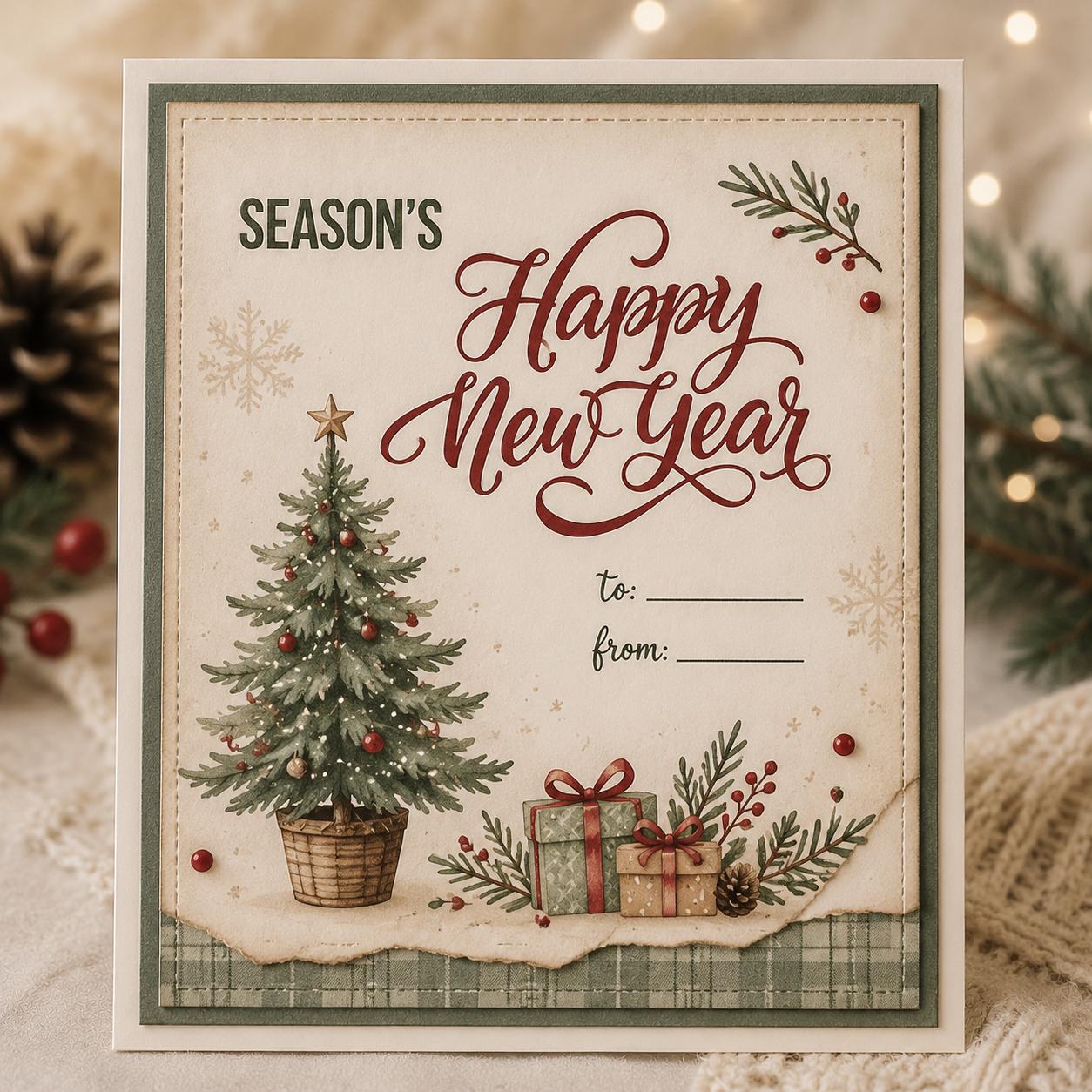 Season's Greetings Clear Stamp, Scrapbooking DIY (11x16cm)