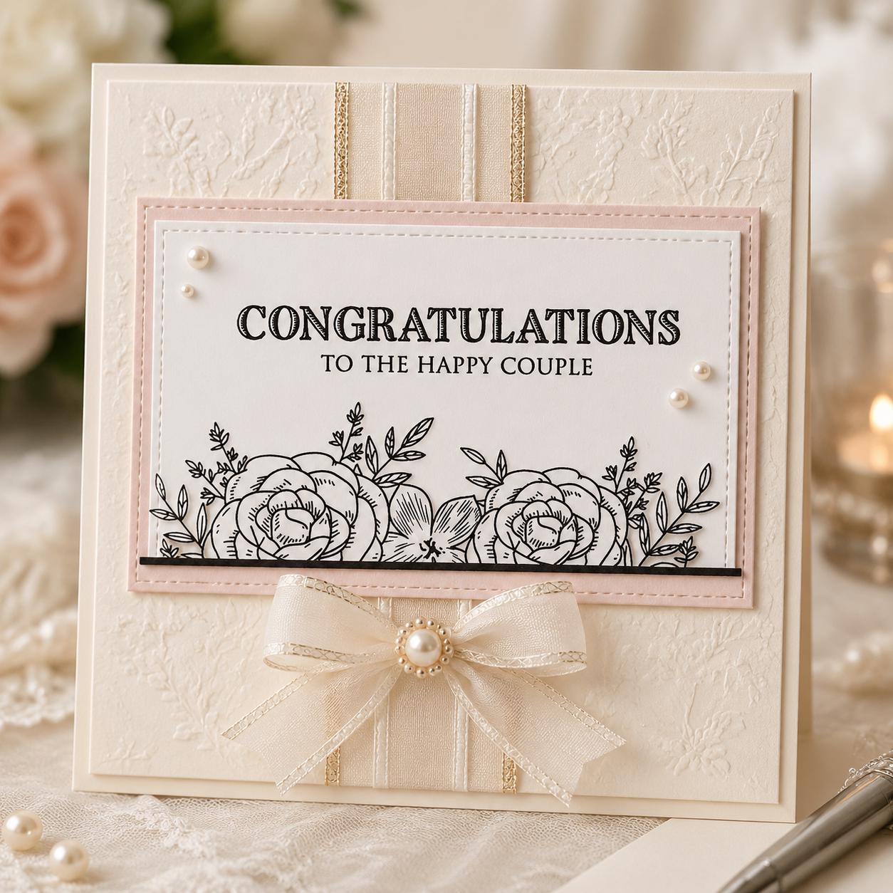 Congratulations Clear Stamp Set, Hello Sentiment Stamp for Scrapbook Cards