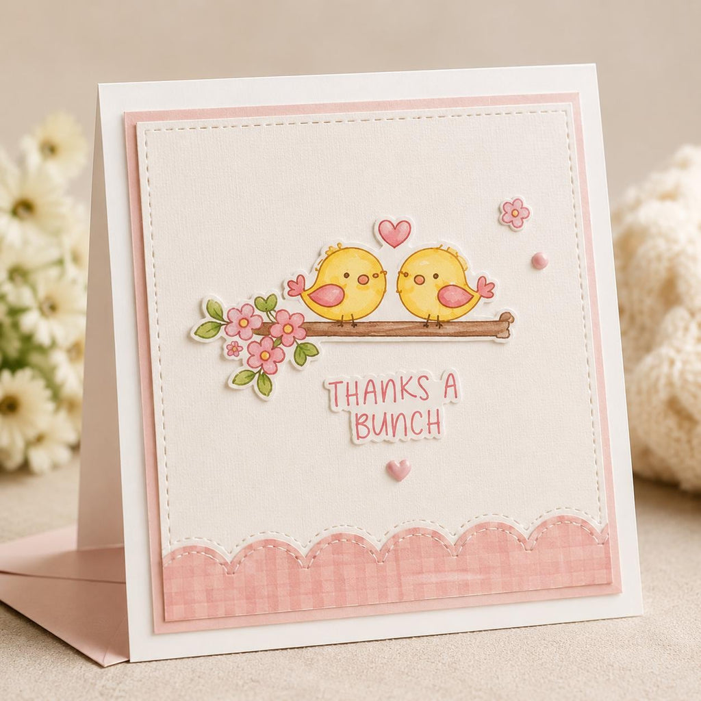 Happy Spring Clear Stamp: Scrapbooking Card Making (11x16cm)