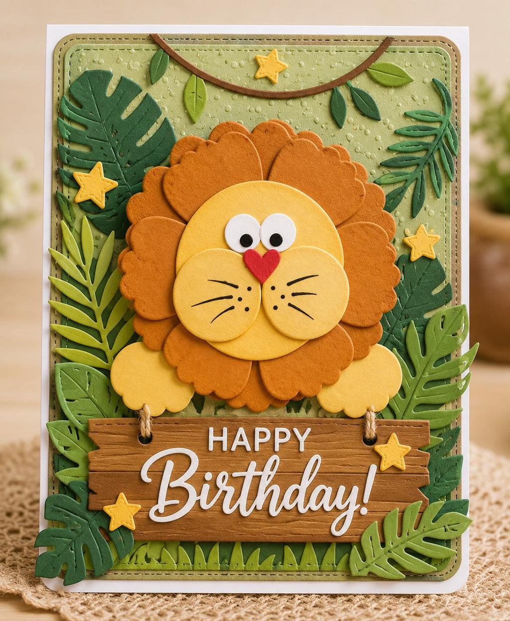 Lion Metal Cutting Die, Animal Stencil for Scrapbook Cards