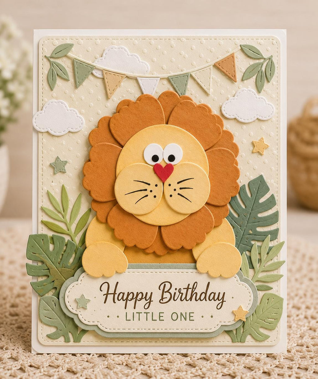 Lion Metal Cutting Die, Animal Stencil for Scrapbook Cards