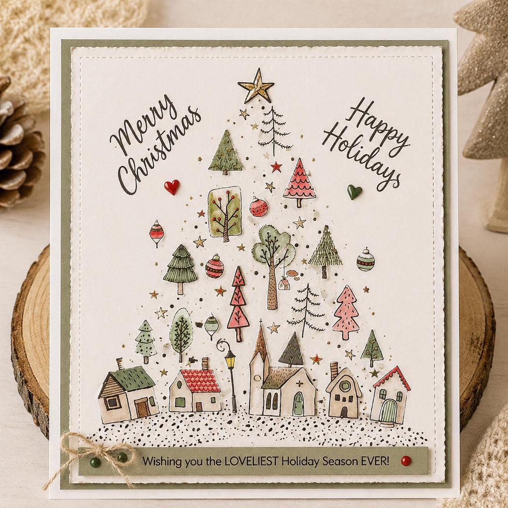 Winter Holiday Clear Stamp Set: Scrapbooking, Card Making (11x16cm)