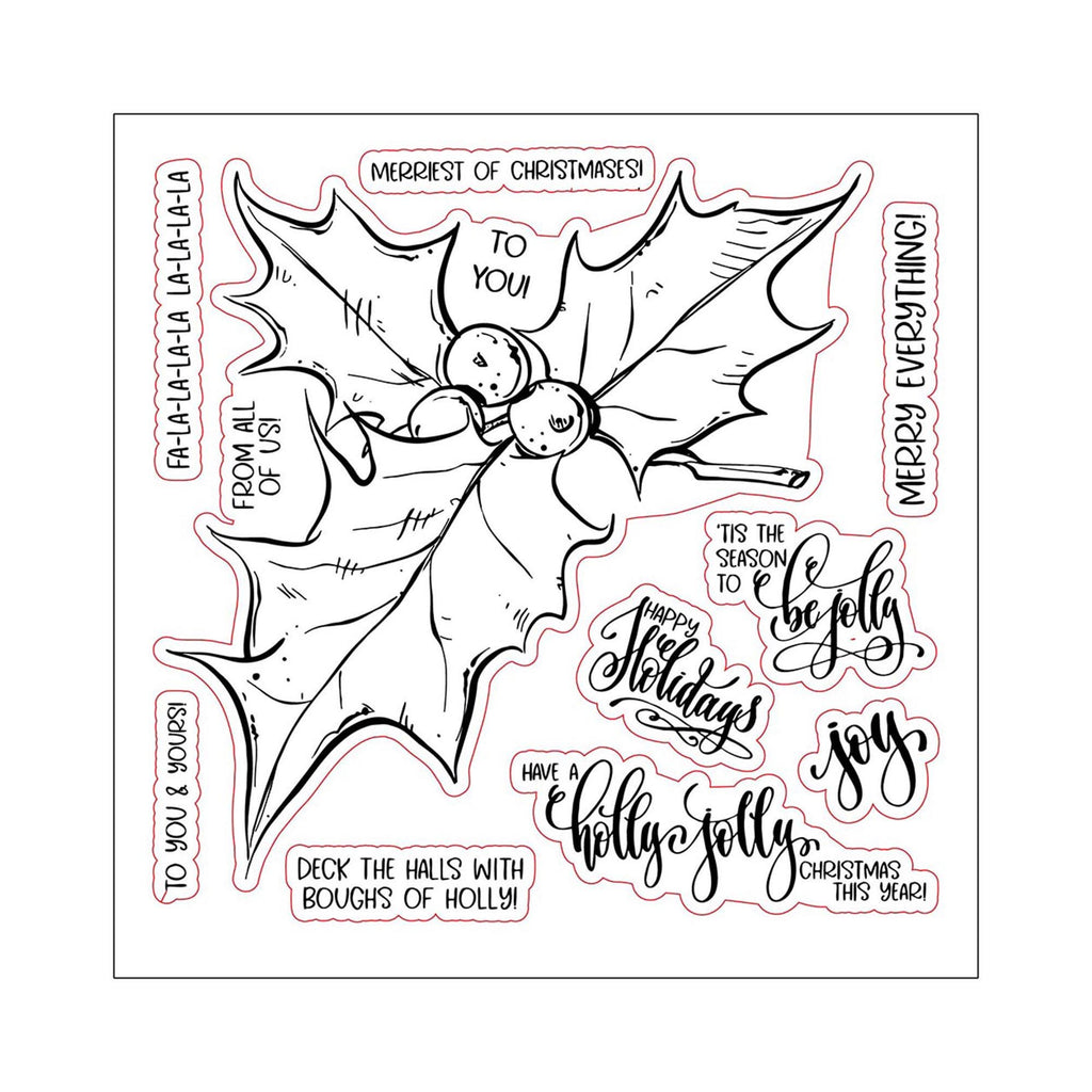 Happy Holidays Clear Stamp | DIY Scrapbooking, Card Making (14x14cm)