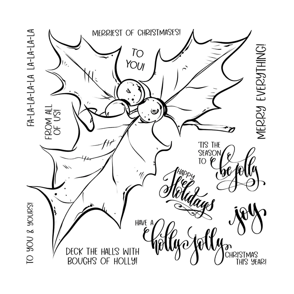 Happy Holidays Clear Stamp | DIY Scrapbooking, Card Making (14x14cm)