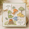 Dinosaur Clear Stamp Set, Scrapbooking Card Making (11x16cm)
