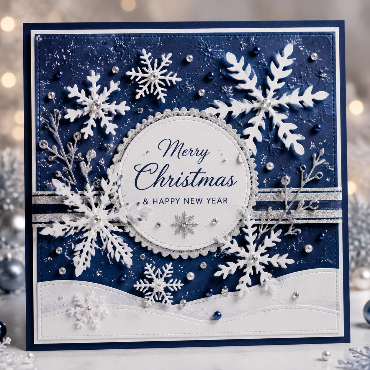 Snowflake Metal Cutting Dies, Winter Card Making Stencils for Scrapbooking