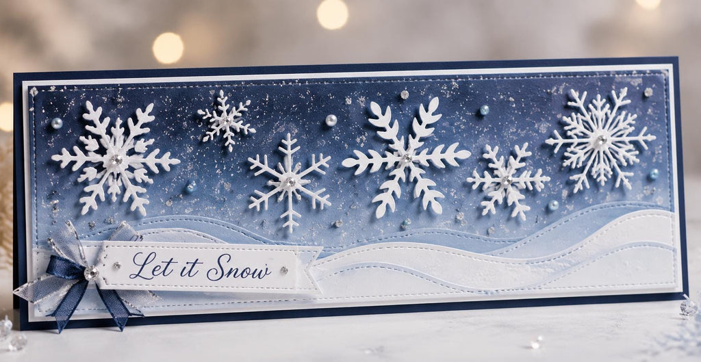 Snowflake Metal Cutting Dies, Winter Card Making Stencils for Scrapbooking