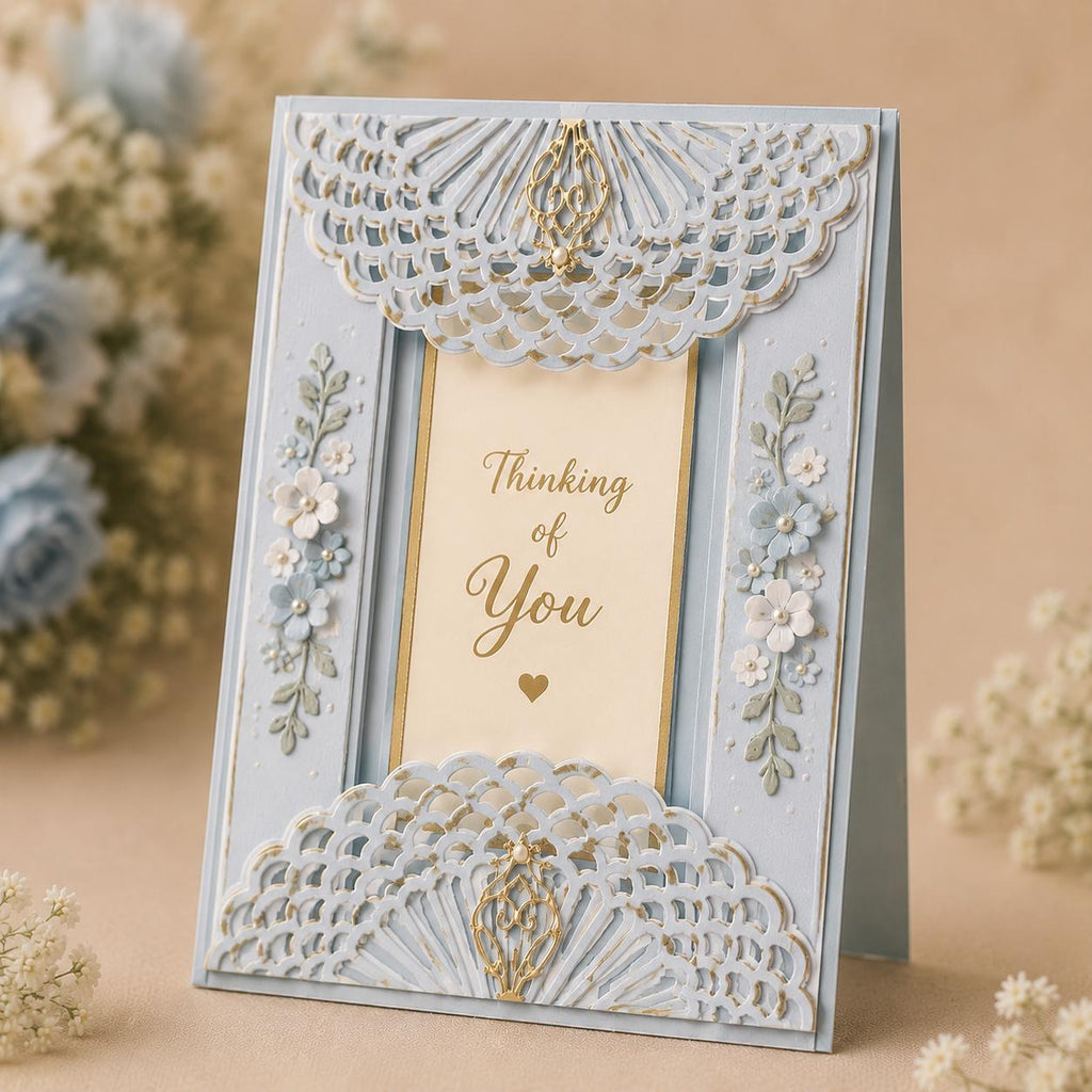 Hollow Border Metal Cutting Die Stencil, DIY Card Making