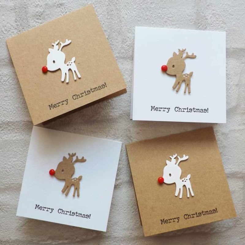 Mini Reindeer Metal Cutting Die, Christmas Deer Stencil for Cards