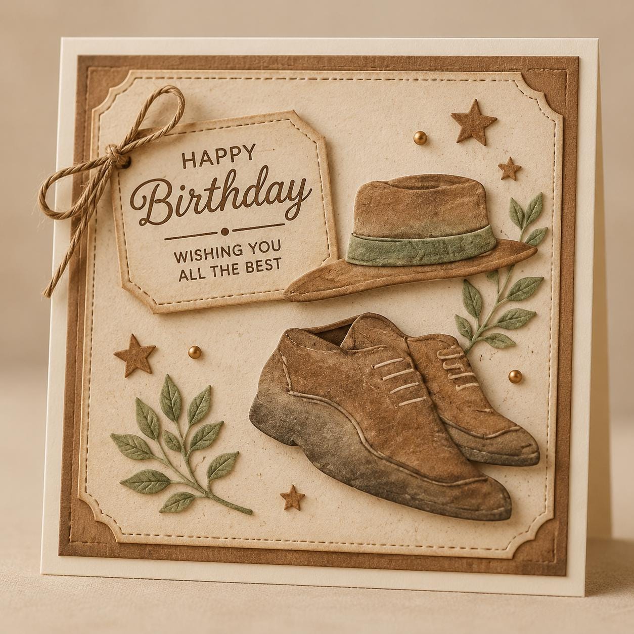 Shoes and Hat Metal Cutting Die for Father's Day Cards
