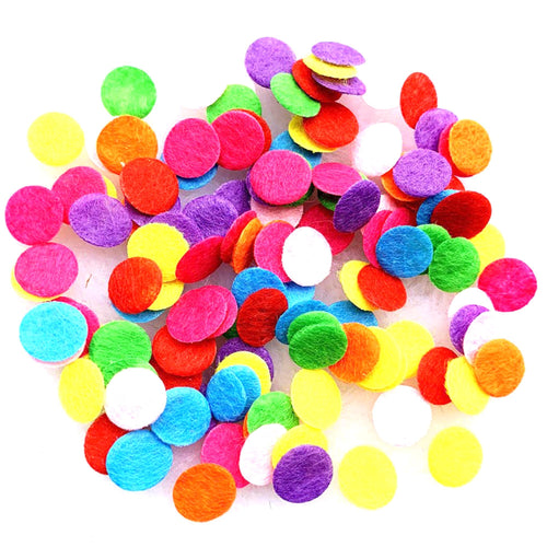 1000 White Felt Circles, 1.5 cm Fabric Craft Shapes