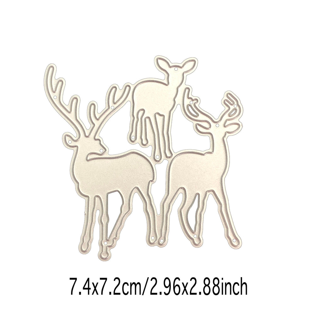 Reindeer Metal Cutting Dies, Christmas Stencils for Scrapbook Cards