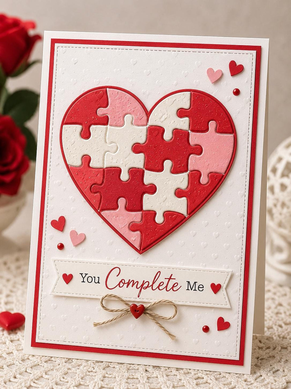 Heart Puzzle Metal Cutting Die: DIY Scrapbooking Embossing
