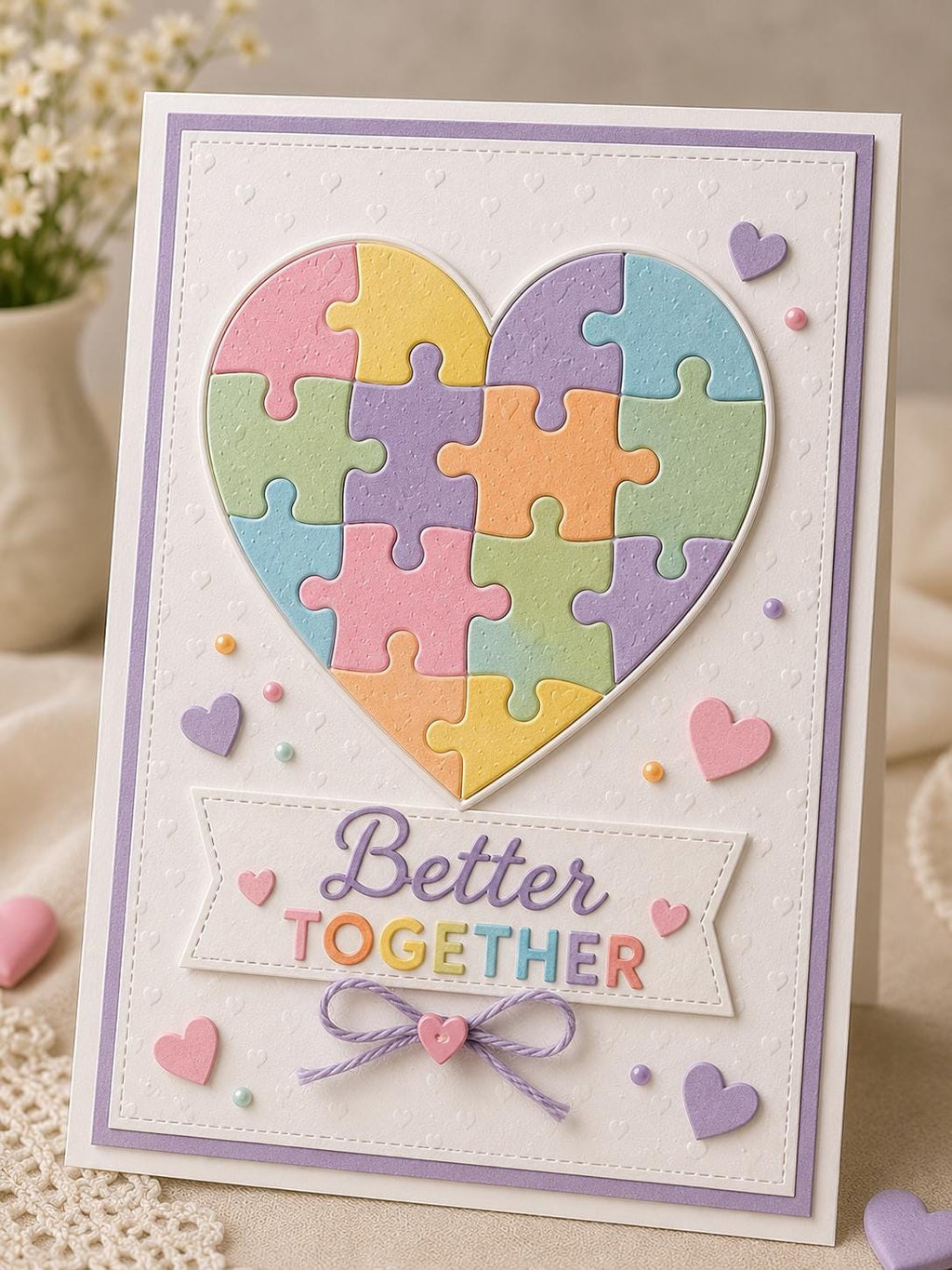 Heart Puzzle Metal Cutting Die: DIY Scrapbooking Embossing