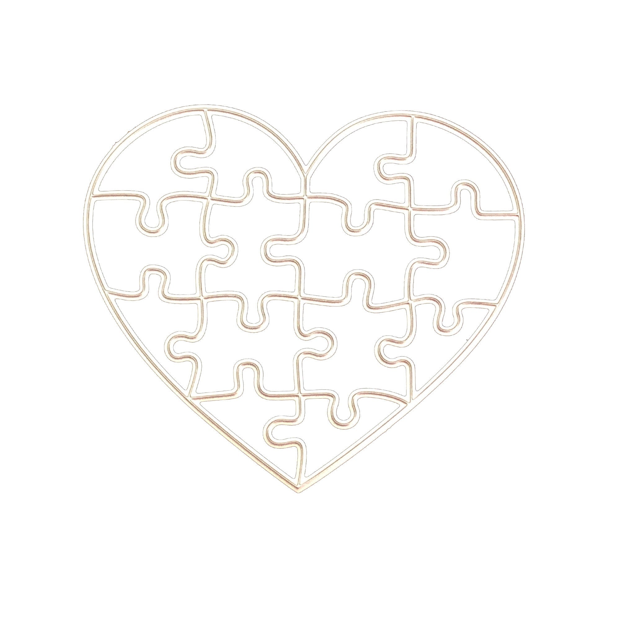 Heart Puzzle Metal Cutting Die: DIY Scrapbooking Embossing