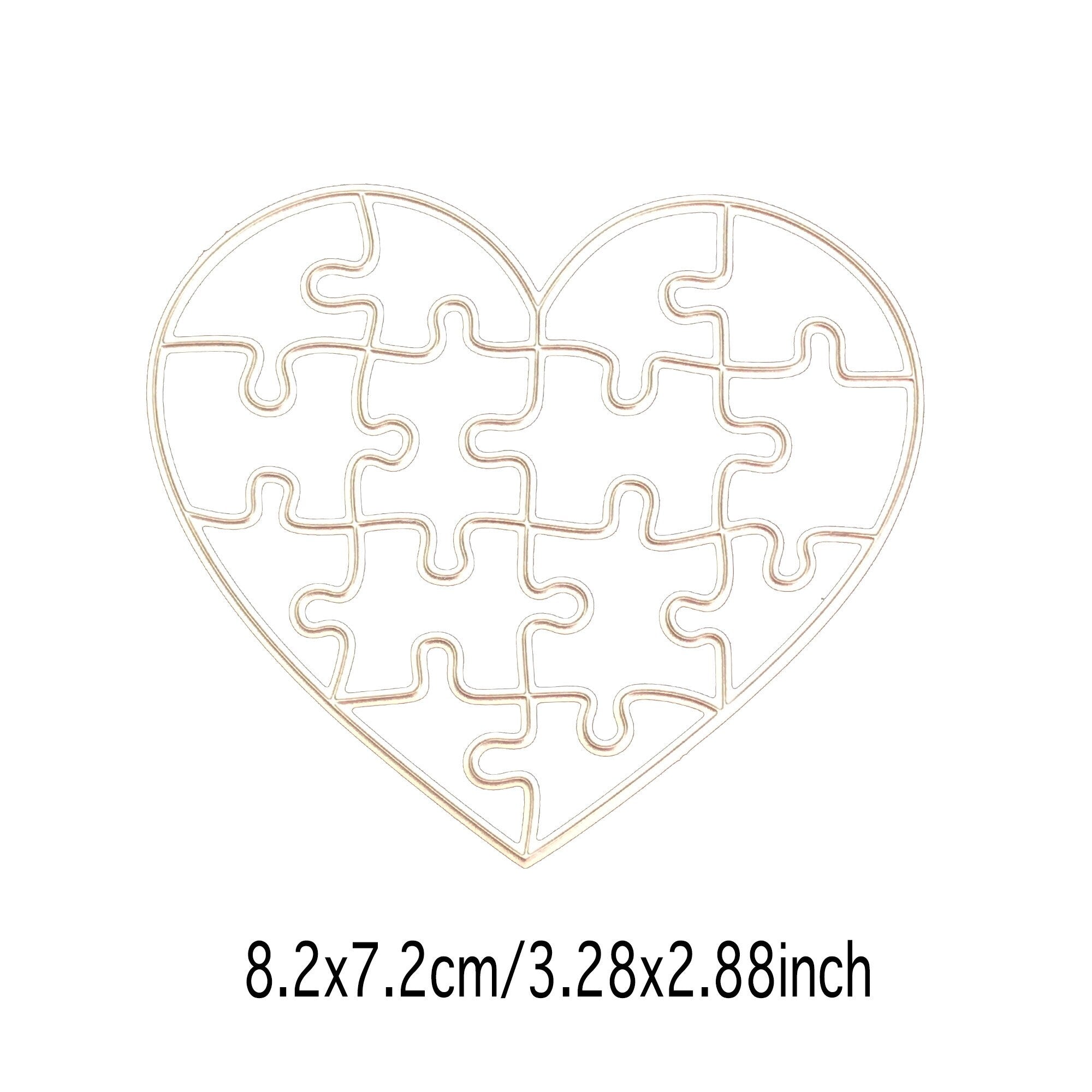 Heart Puzzle Metal Cutting Die: DIY Scrapbooking Embossing