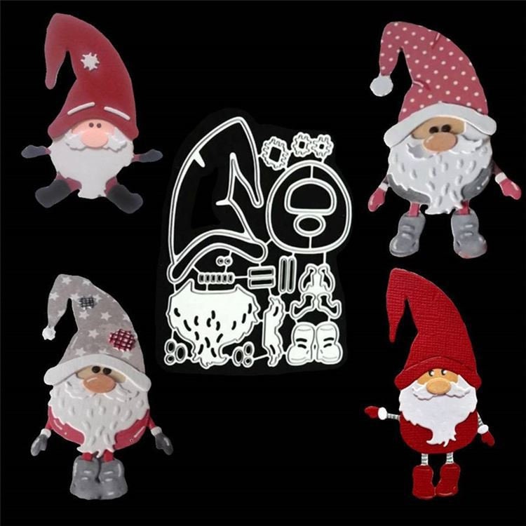 Santa Gnome Metal Cutting Die for Christmas Cards
