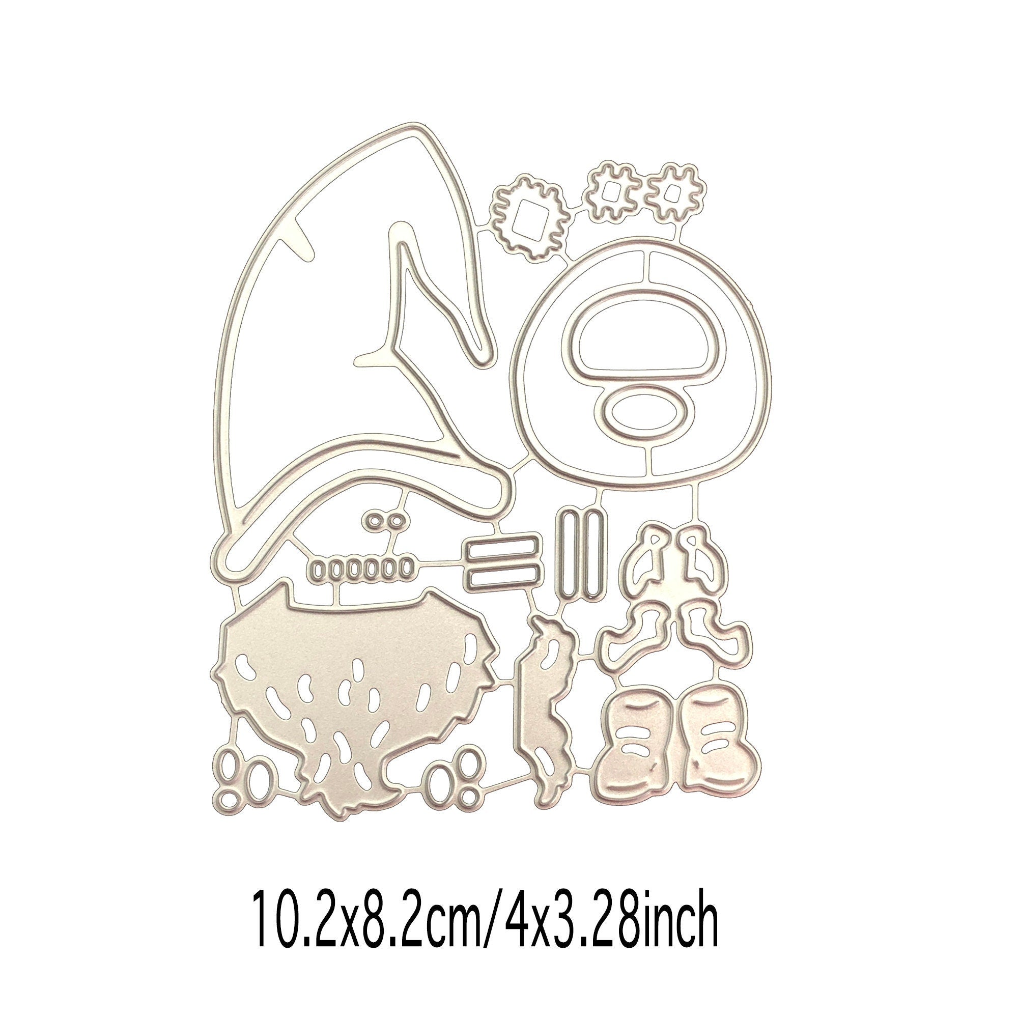 Santa Gnome Metal Cutting Die for Christmas Cards