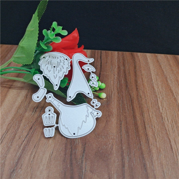 Santa Gnome Metal Cutting Die for Christmas Cards