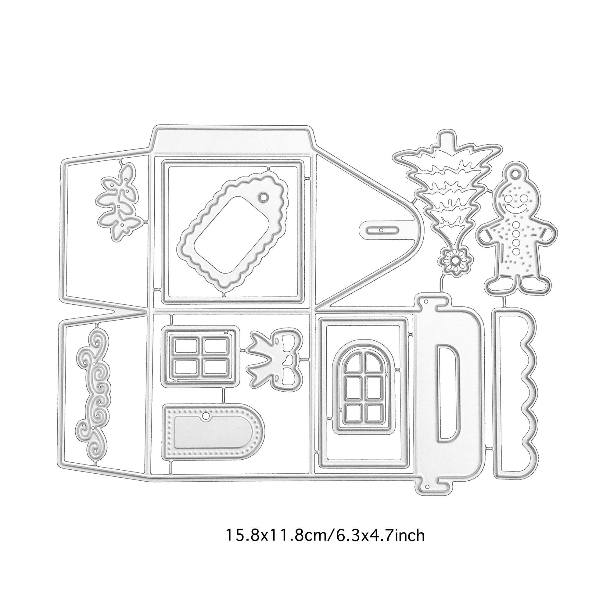 Christmas Box Cutting Dies, DIY Scrapbooking Stencils