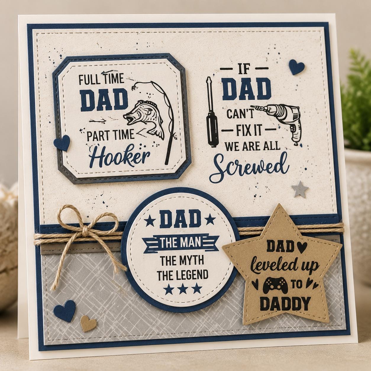 Father's Day Clear Stamp Set, DIY Scrapbooking Card Making