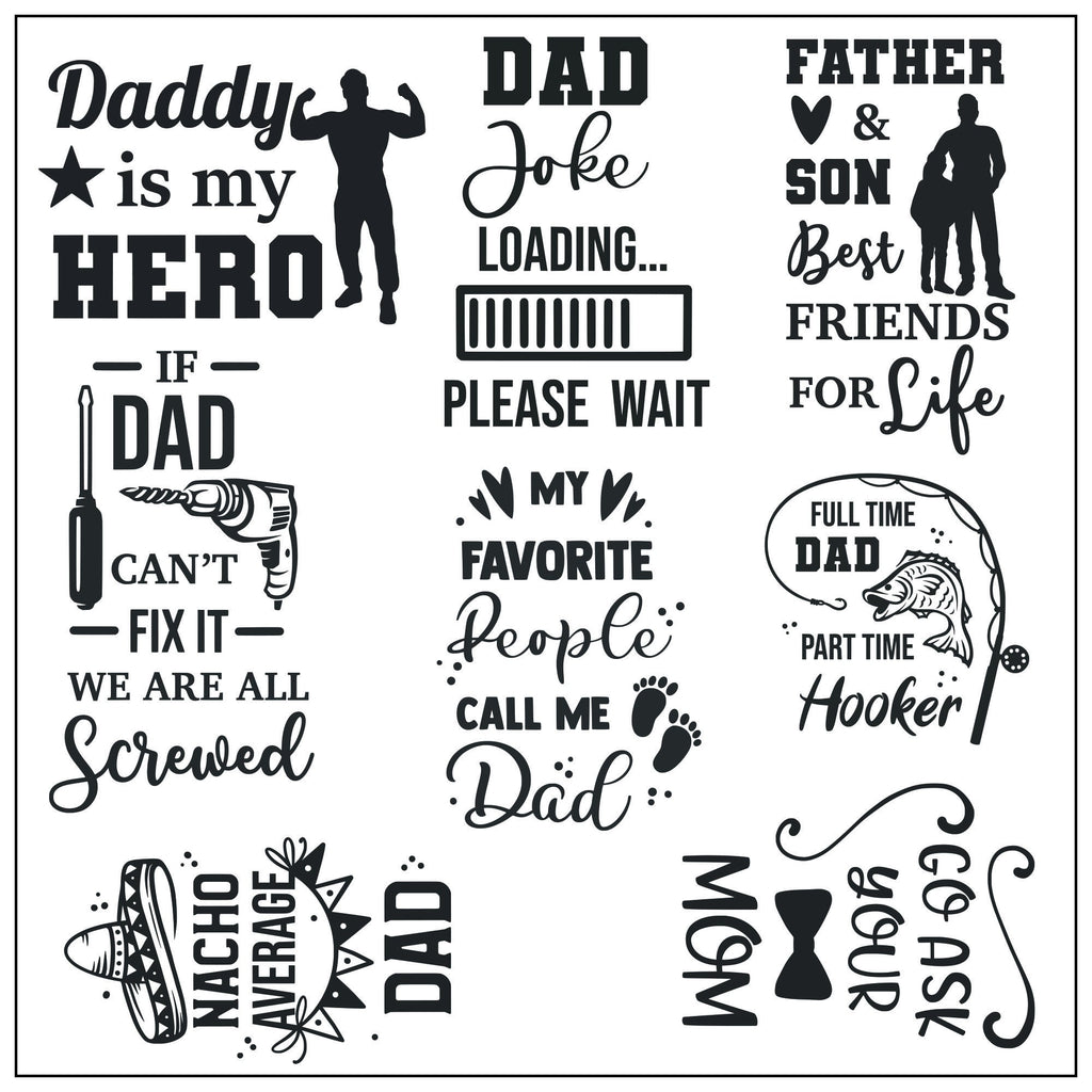 Father's Day Clear Stamp Set, DIY Scrapbooking Card Making