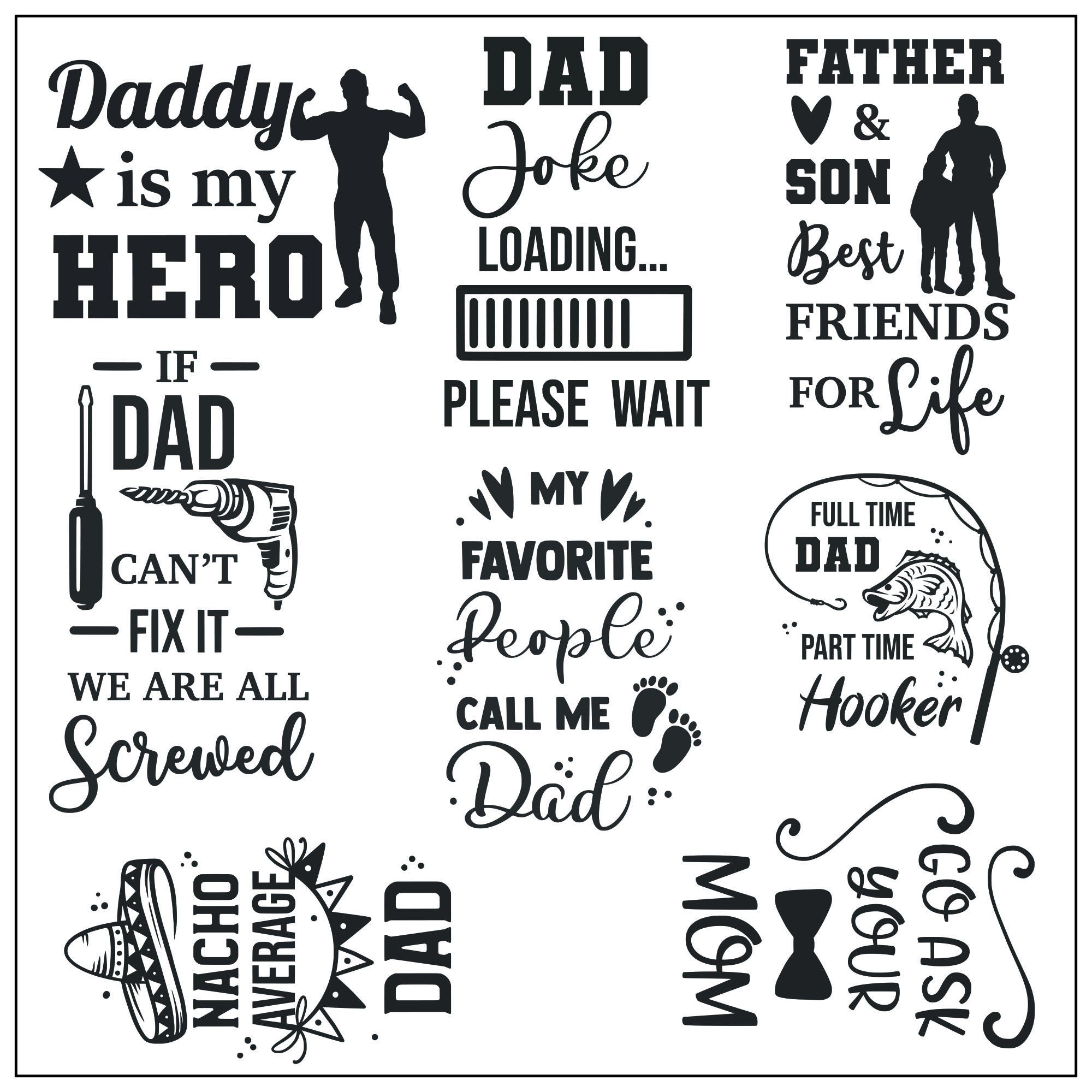 Father's Day Clear Stamp Set, DIY Scrapbooking Card Making