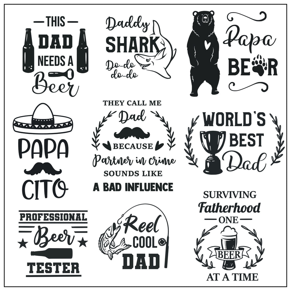 Father's Day Clear Stamp Set, DIY Scrapbooking Card Making