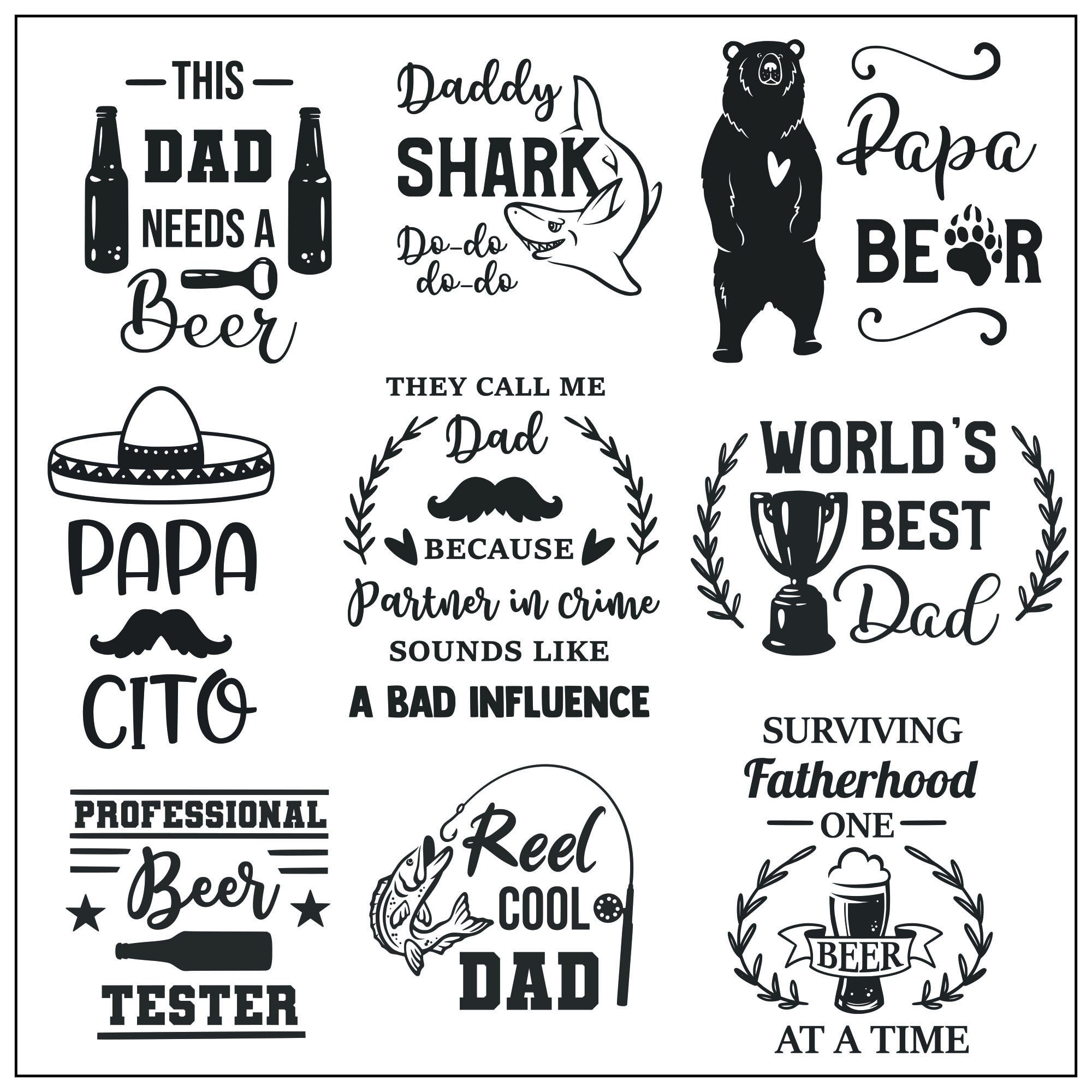 Father's Day Clear Stamp Set, DIY Scrapbooking Card Making