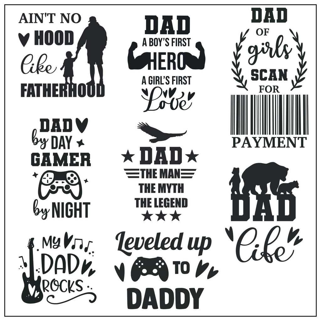Father's Day Clear Stamp Set, DIY Scrapbooking Card Making