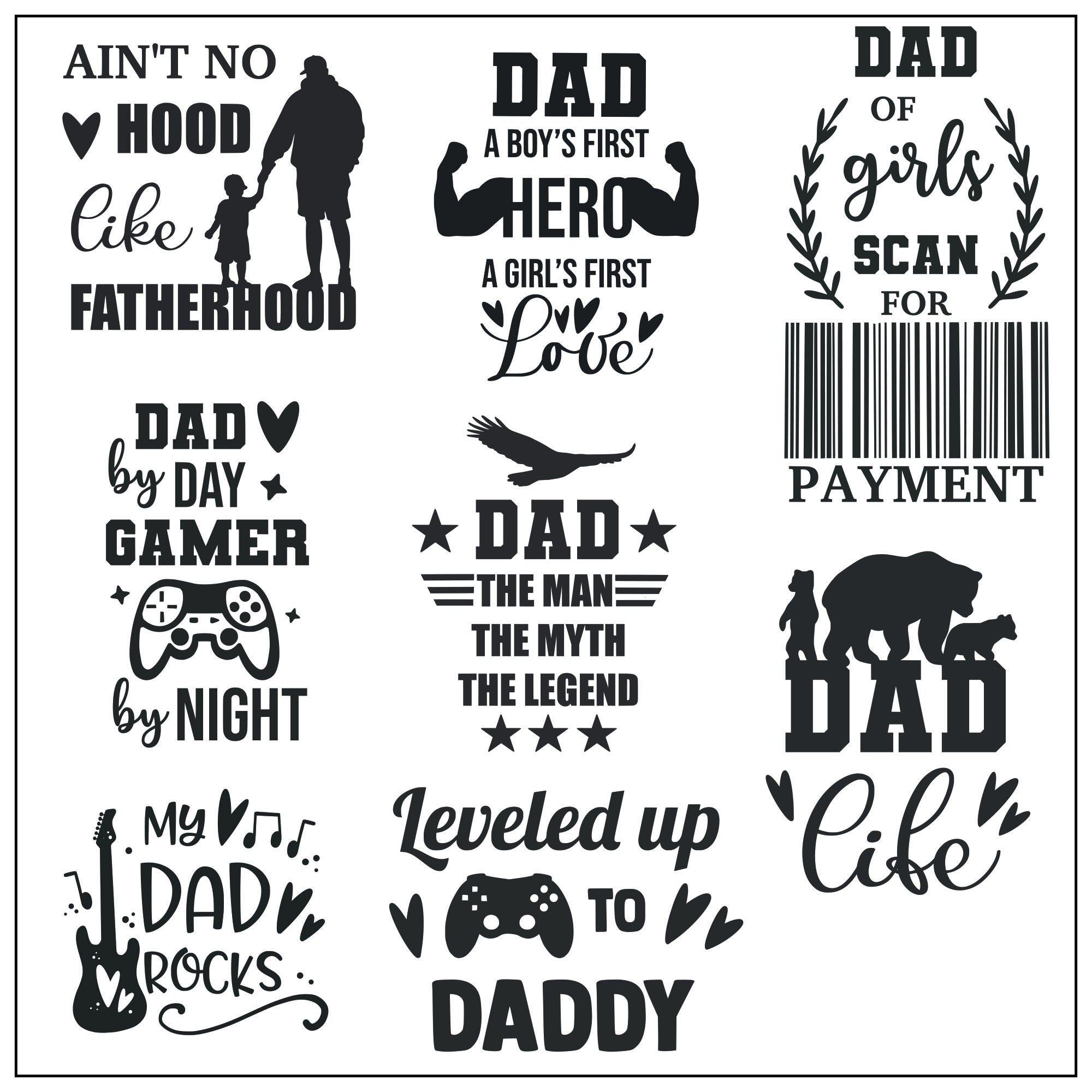 Father's Day Clear Stamp Set, DIY Scrapbooking Card Making