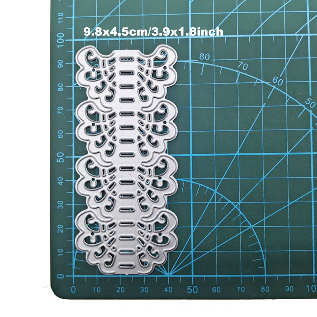 Hollow Border Metal Cutting Die, Stitched Edge Stencil for Cards