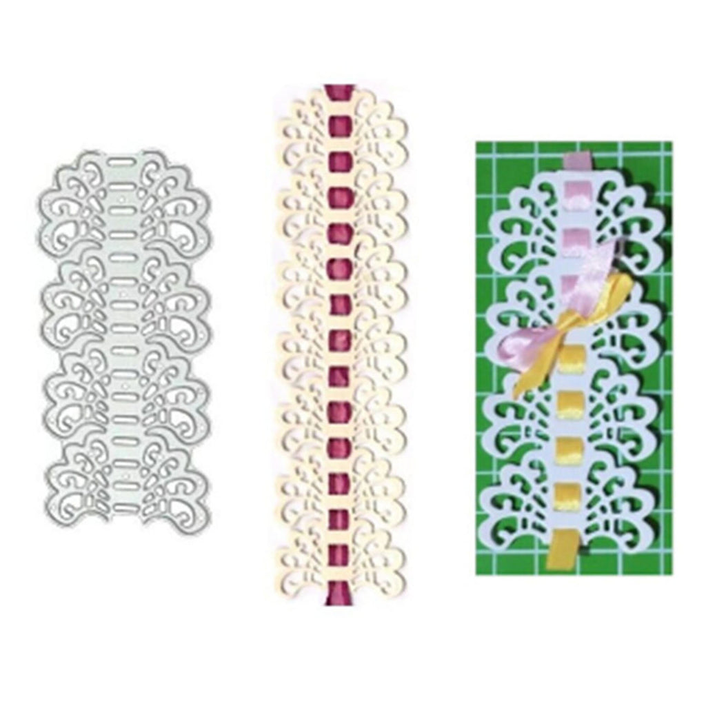 Hollow Border Metal Cutting Die, Stitched Edge Stencil for Cards