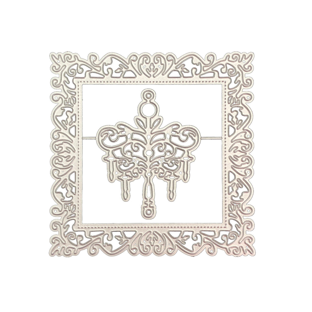 Lace Edge Square Metal Cutting Die for Cards and Scrapbooking