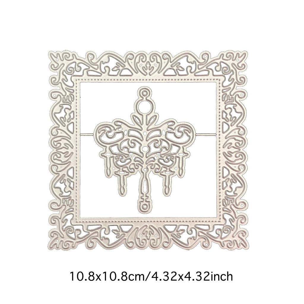 Lace Edge Square Metal Cutting Die for Cards and Scrapbooking