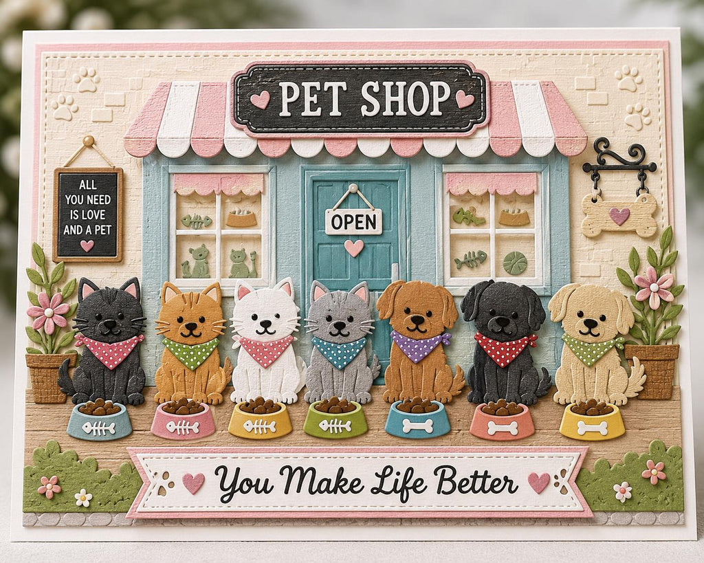 Dog and Cat Metal Cutting Dies for Scrapbooking