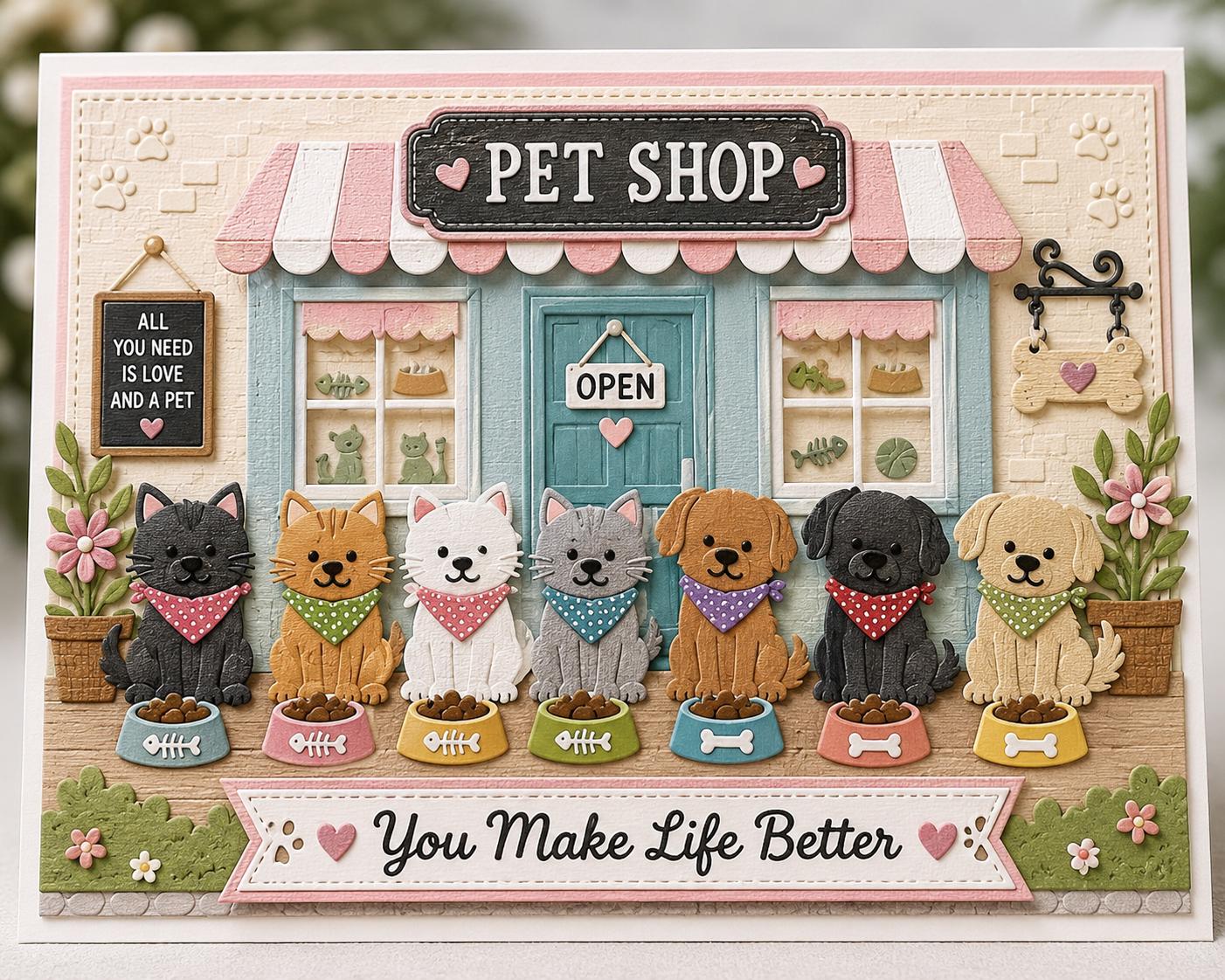Dog and Cat Metal Cutting Dies for Scrapbooking