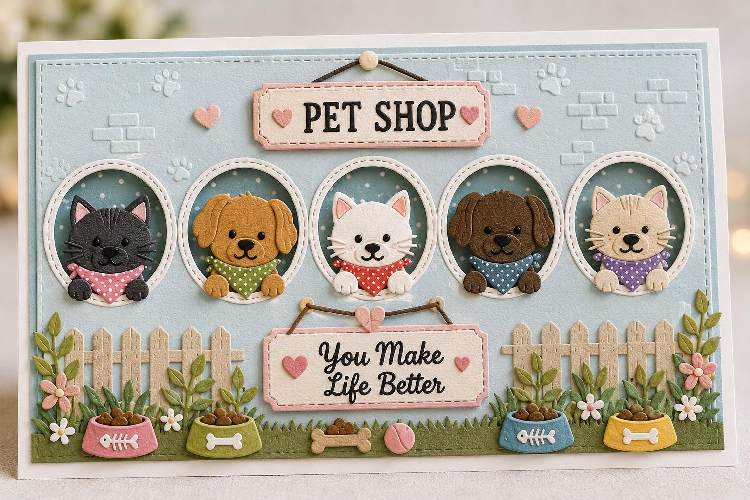 Dog and Cat Metal Cutting Dies for Scrapbooking