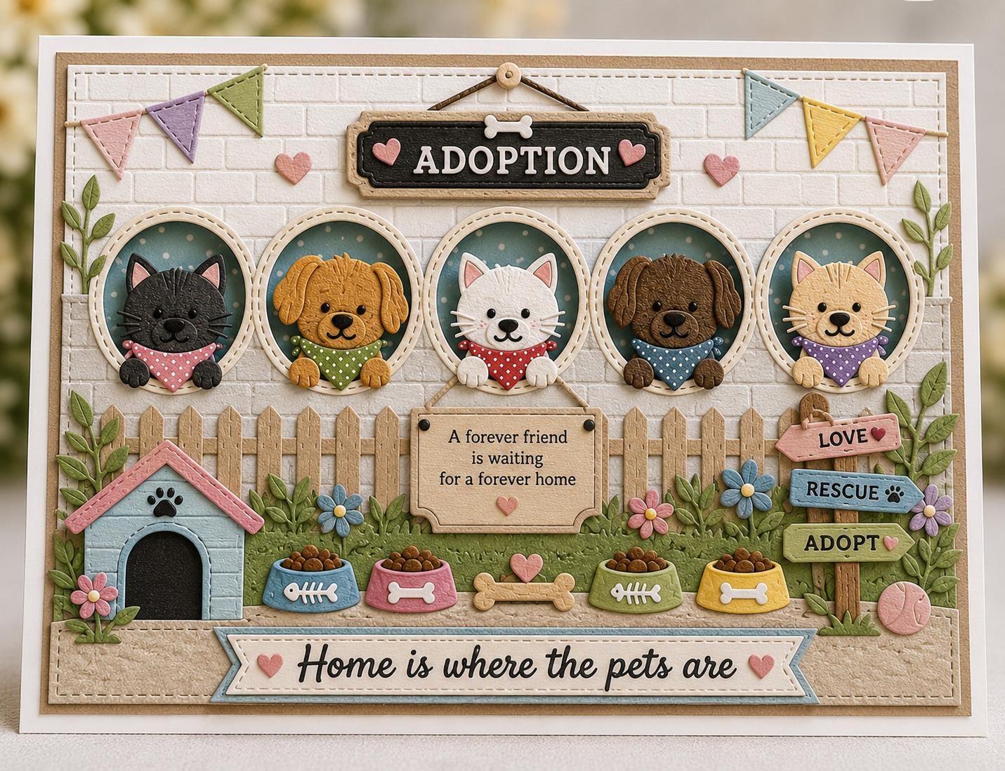 Dog and Cat Metal Cutting Dies for Scrapbooking
