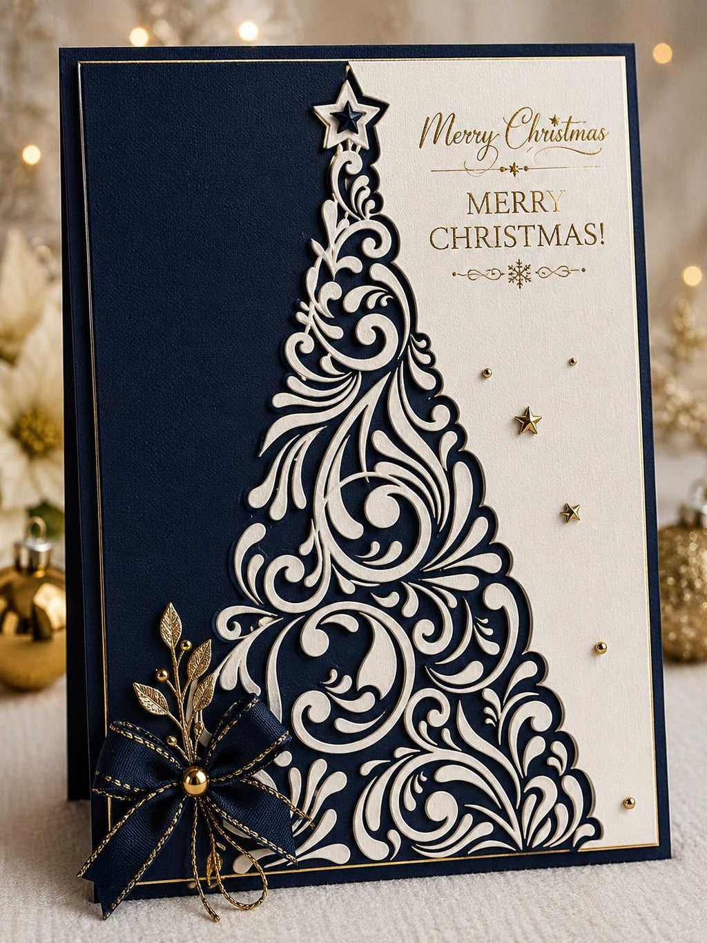 Christmas Tree Metal Die Cut for Scrapbooking and Card Making Stencil