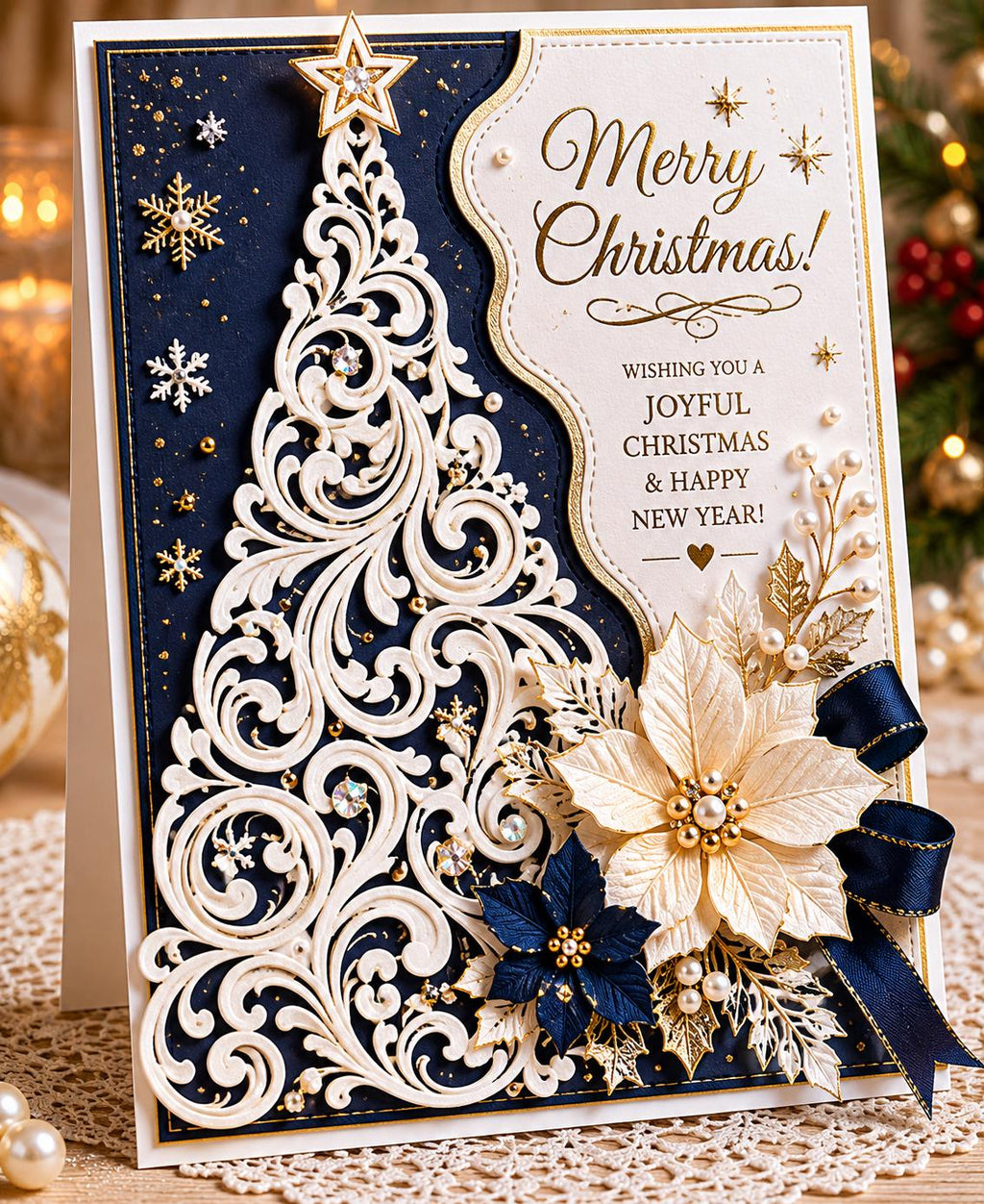 Christmas Tree Metal Die Cut for Scrapbooking and Card Making Stencil