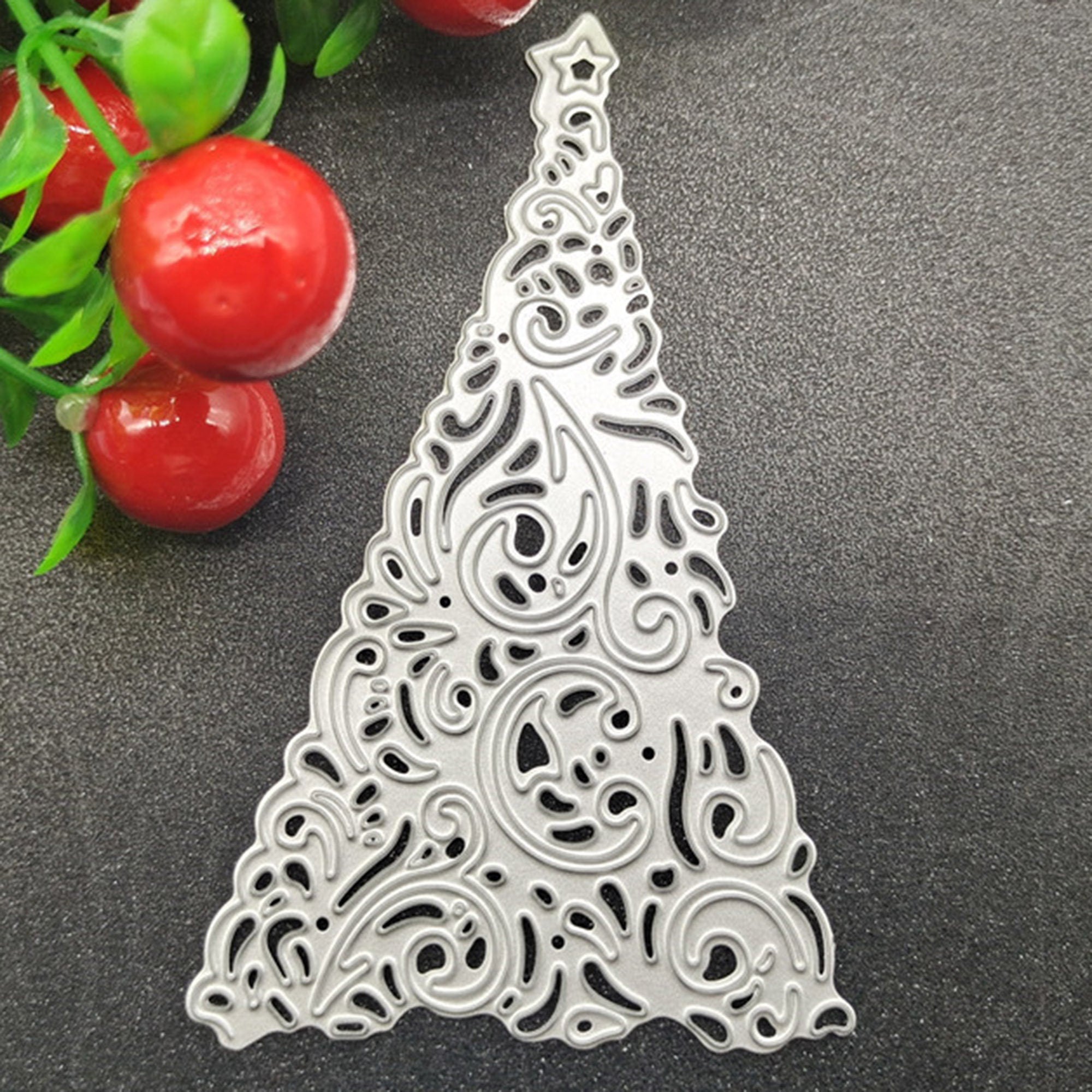 Christmas Tree Metal Die Cut for Scrapbooking and Card Making Stencil