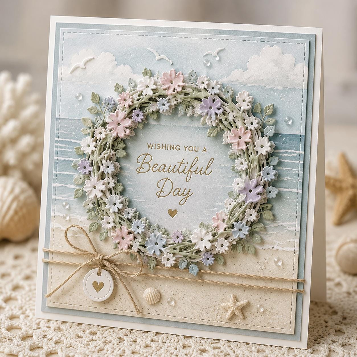 Floral Wreath Metal Die Cut, DIY Scrapbooking Stencil