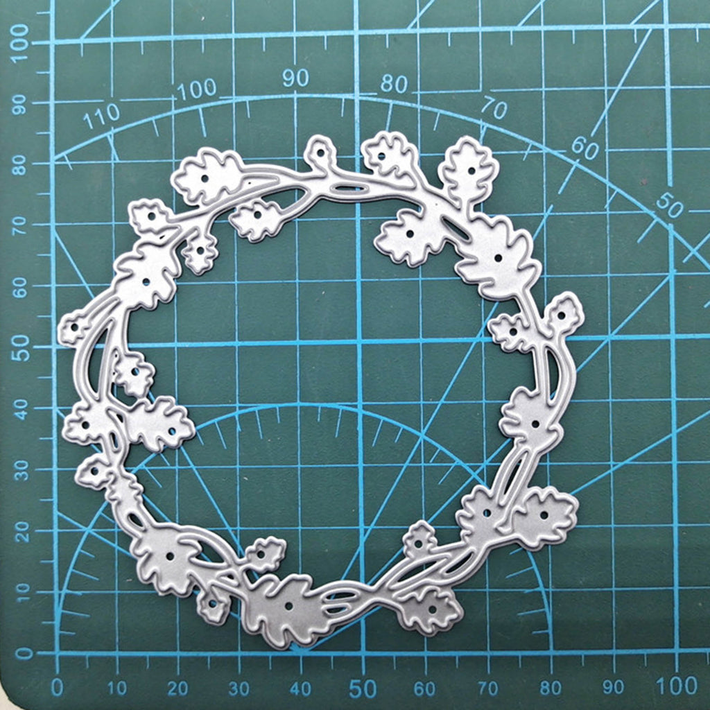 Floral Wreath Metal Die Cut, DIY Scrapbooking Stencil