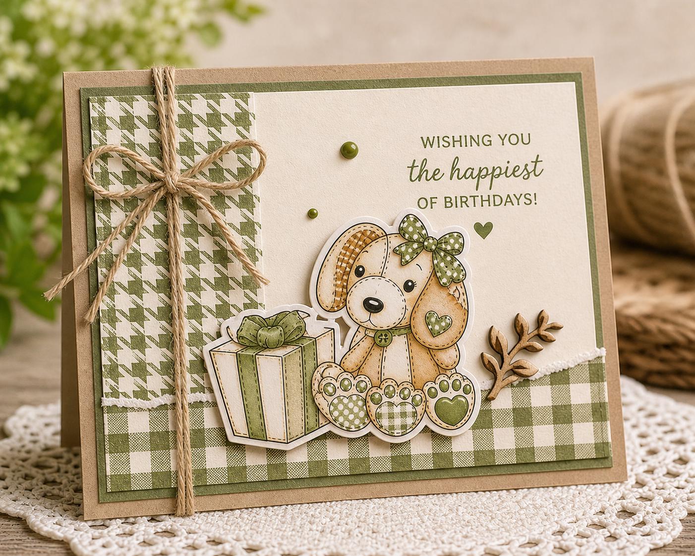 Houndstooth Clear Stamp for Scrapbooking & Card Making, 11x16cm Silicone Stamp Sheet