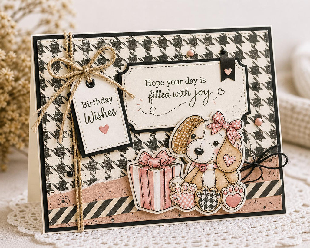 Houndstooth Clear Stamp for Scrapbooking & Card Making, 11x16cm Silicone Stamp Sheet