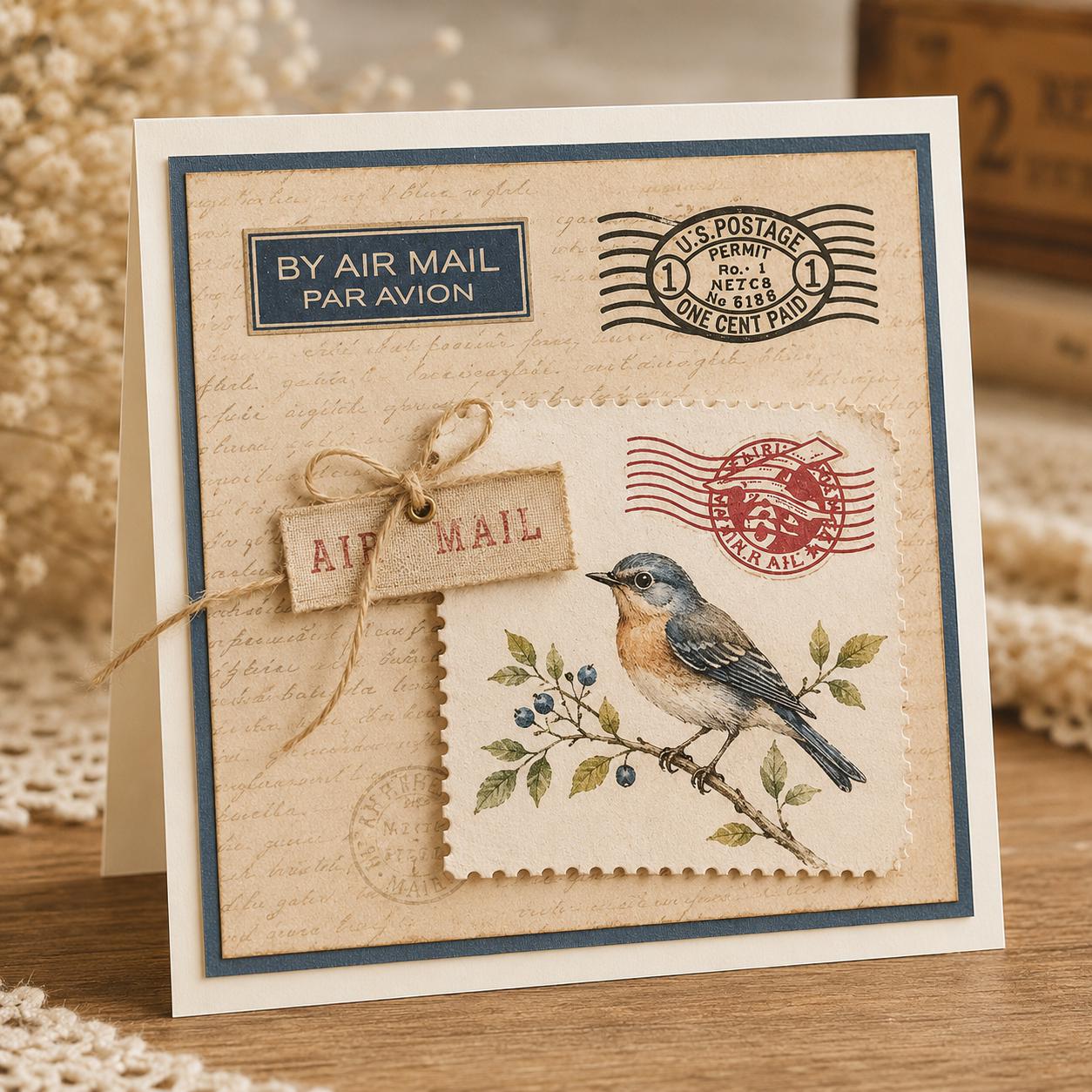 Postage Stamp Clear Stamps, Scrapbooking, Card Making (10x15cm)